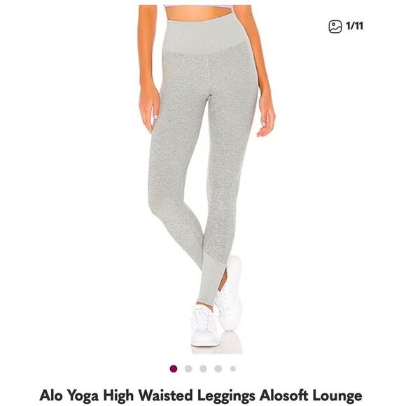 080)Alo Yoga Women's High-Waist Alosoft Lounge Leggings -SM - Picture 1 of 4